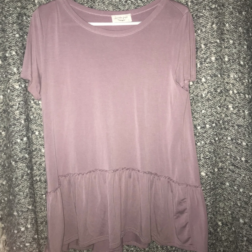 Purple peplum style tee